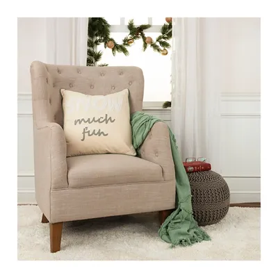 Snow Much Fun Christmas Throw Pillow