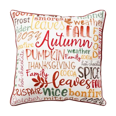 Multicolored Sentiment Harvest Throw Pillow