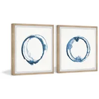 Blue Flash Framed Art Prints, Set of 2