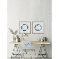 Blue Flash Framed Art Prints, Set of 2