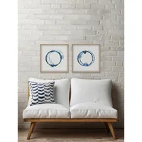 Blue Flash Framed Art Prints, Set of 2