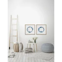 Blue Flash Framed Art Prints, Set of 2