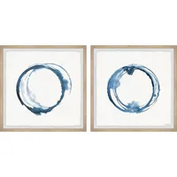 Blue Flash Framed Art Prints, Set of 2