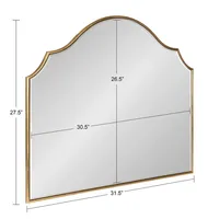 Leanna Gold Arched Frame Mirror