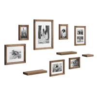 Natural 10-pc. Gallery Wall Frame and Shelf Set
