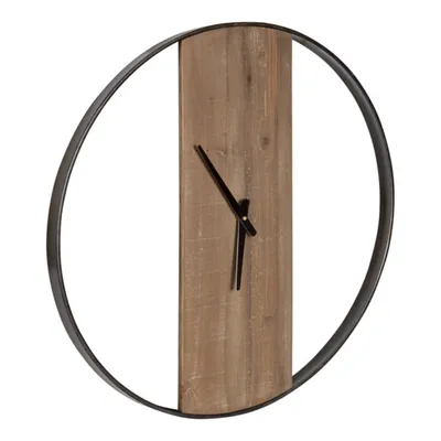 Black Ladd Natural Wood Wall Clock