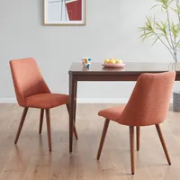 Nadine Retro Orange Dining Chairs, Set of 2