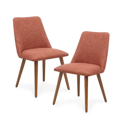Nadine Retro Orange Dining Chairs, Set of 2