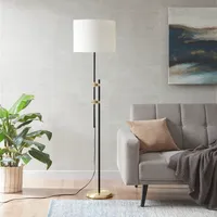 Black Asymmetrical Metal Floor Lamp