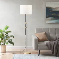 Black Asymmetrical Metal Floor Lamp