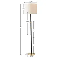 Black Asymmetrical Metal Floor Lamp