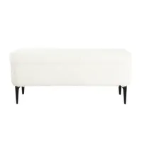 White Fur Storage Bench