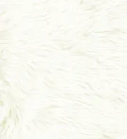 White Fur Storage Bench
