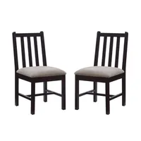 Black and Gray Classic Dining Chairs, Set of 2