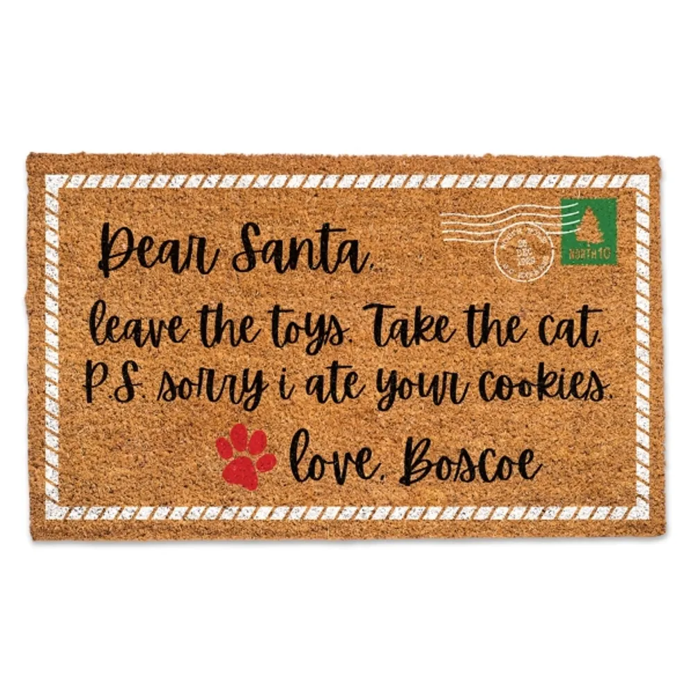 Personalized Dear Santa Take Cat Doormat