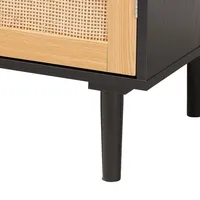 Tara Two-Tone Espresso Rattan Cabinet