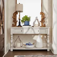 Savannah Cream Distressed Console Table