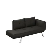 Black Mod Wing Arm Convertible Sofa