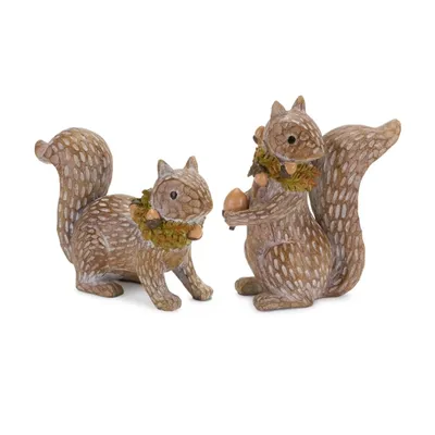 Acorn Harvest Squirrels 2-pc. Figurine Set