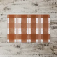 Burnt Orange Plaid Harvest Floor Mat