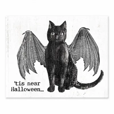Vampire Cat Halloween Tabletop Decoration