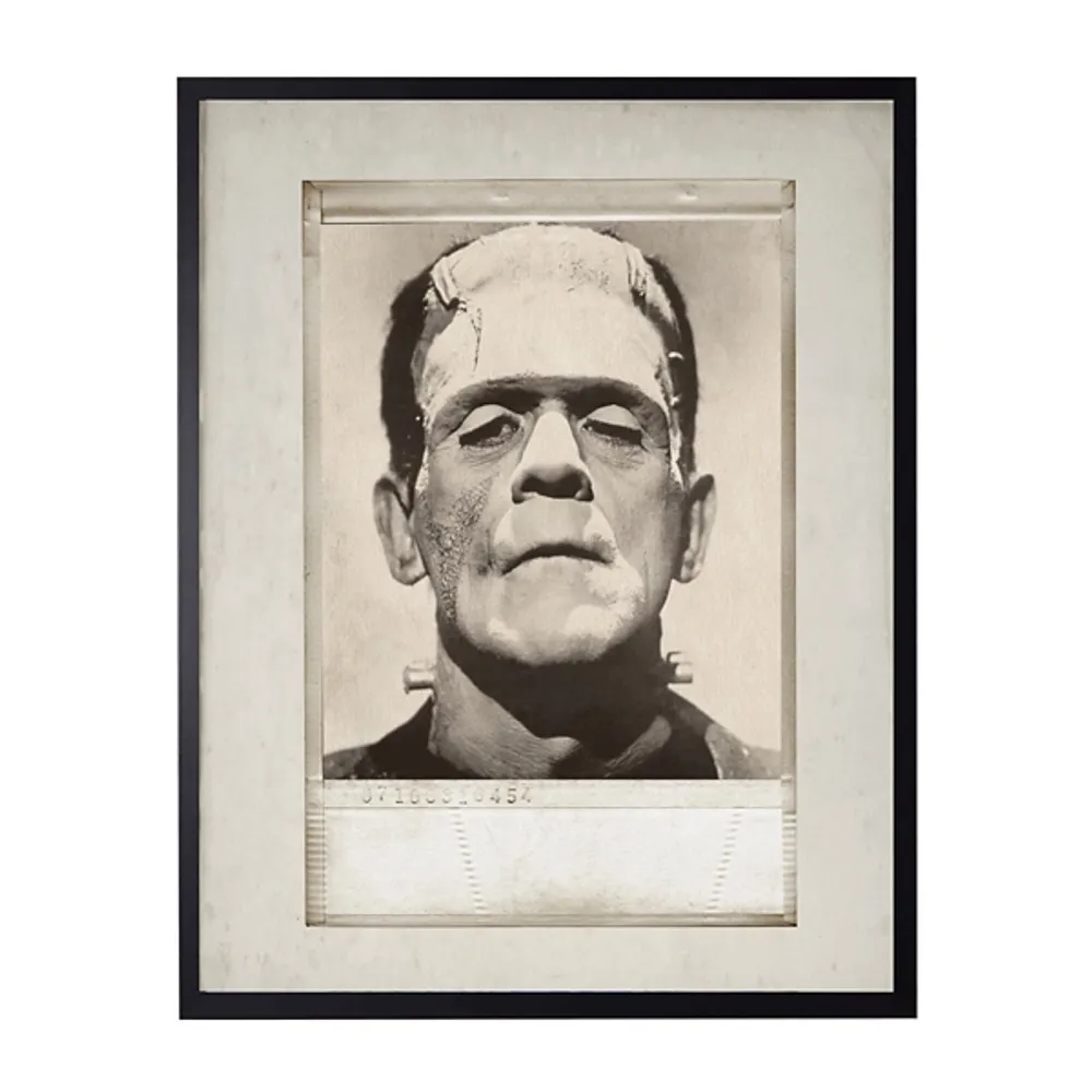 Vintage Frankenstein Halloween Wall Plaque