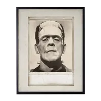 Vintage Frankenstein Halloween Wall Plaque