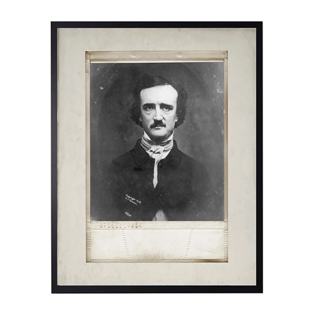 Vintage Edgar Allan Poe Halloween Wall Plaque