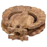 Brown Turkey 2-pc. Wooden Trivet Sets