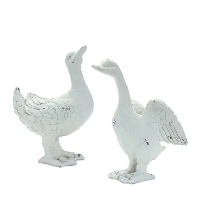 White Duck 2-pc. Tabletop Statue Set