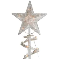 Clear Pre-Lit Spiral Christmas Trees, Set of 3