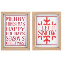 Merry Let It Snow 2-pc. Christmas Wall Plaque Set