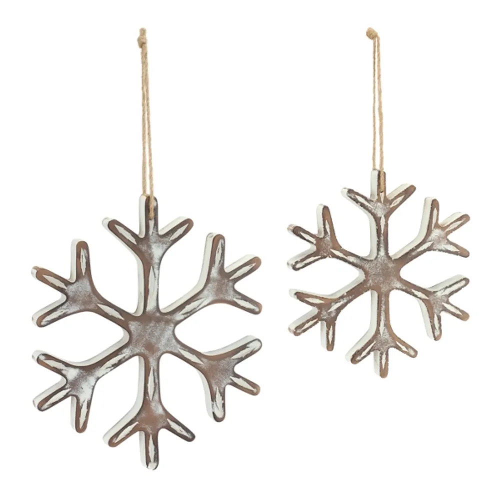 Wood Snowflake 12-pc. Christmas Ornament Set