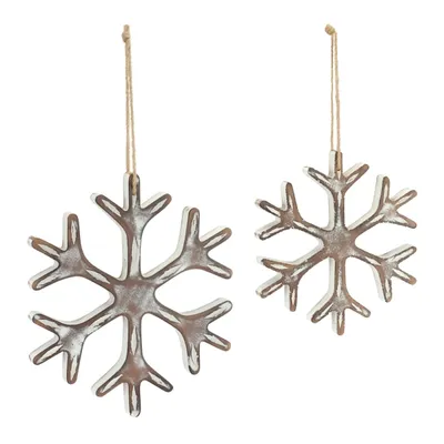 Wood Snowflake 12-pc. Christmas Ornament Set