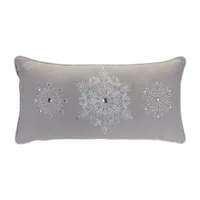 Silver Snowflake Christmas Pillows, Set of 2