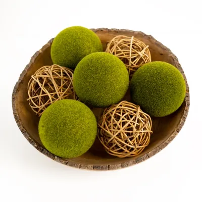 Mixed Green Moss and Twig Orb Bag