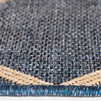 Navy Diamond Indoor/Outdoor Area Rug, 5x7