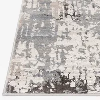 Gray Waters Abstract Area Rug, 5x7