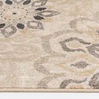 Tan Floral Mini Medallions Area Rug, 5x7