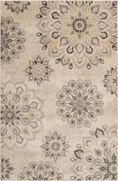 Tan Floral Mini Medallions Area Rug, 5x7