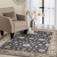 Navy Vintage Leni Area Rug, 5x7