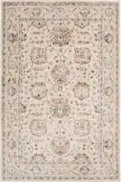 Cream Vintage Floral Area Rug, 7x9