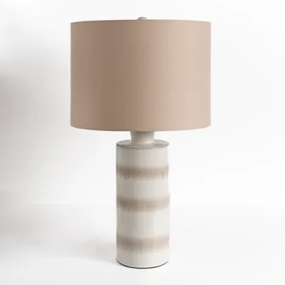 Glazed Sand Stripes Table Lamp