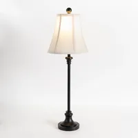 Leah Black Candlestick Buffet Lamp