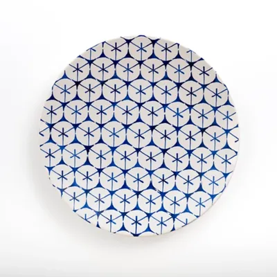 Indigo Geometric Mix Dinner Plate