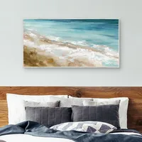 Beach Waves Framed Canvas Art Print