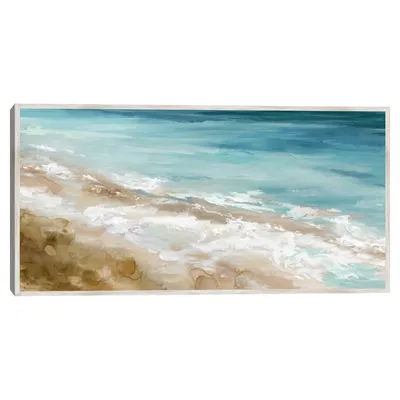 Beach Waves Framed Canvas Art Print