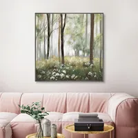 Calm Meadow Framed Canvas Art Print