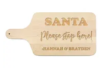 Personalized Maple Santa Stop Cutting Board