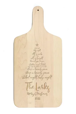 Personalized Maple Silent Night Cutting Board